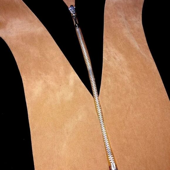 Maren Petite Vintage Faux Suede Moto Zip Up Jacket - Picture 4 of 6